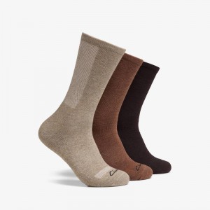 Clarks 3 Pack Sport Crew Sock Kaki | CLKS-84169