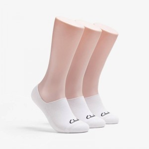 Clarks 3 pack Solid Liner Sock Blancas | CLKS-84173