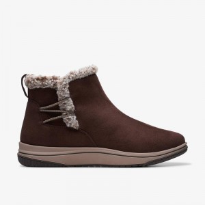 Clarks Breeze Fur Marrones Oscuro | CLKS-85468