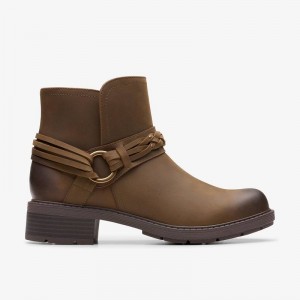 Clarks Hearth Kaylie Marrones Claro | CLKS-85590