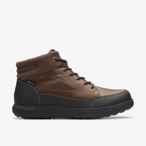 Clarks Mapstone Hi Gore-Tex Marrones Oscuro | CLKS-84249