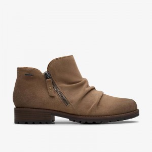 Clarks Nissini Top Waterproof Gris Oscuro Marrones | CLKS-85451