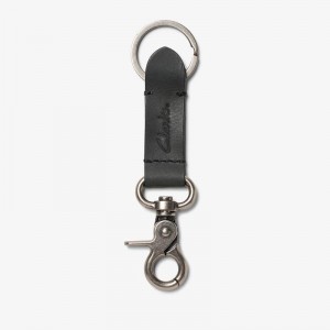 Clarks Oiled Leather Key Fob Negras | CLKS-84142