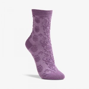 Clarks Raised Floral Sock Moradas | CLKS-84657