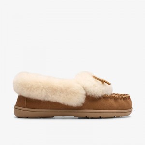 Clarks Roll Mocc Slippers Marrones | CLKS-84674