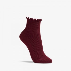 Clarks Rosewelt Crew Sock Burdeos | CLKS-84664