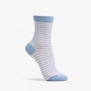 Clarks Stripe Crew Bamboo Sock Azules Claro | CLKS-84667