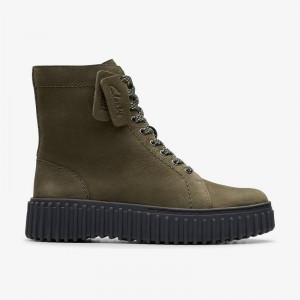 Clarks Torhill Rise Verde Oscuro | CLKS-85563