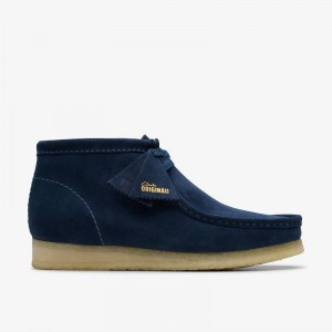 Clarks Wallabee Boot Azul Marino | CLKS-84487