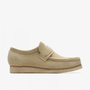 Clarks Wallabee Loafer Beige | CLKS-84299