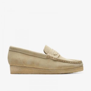 Clarks Wallabee Loafer Beige | CLKS-84821