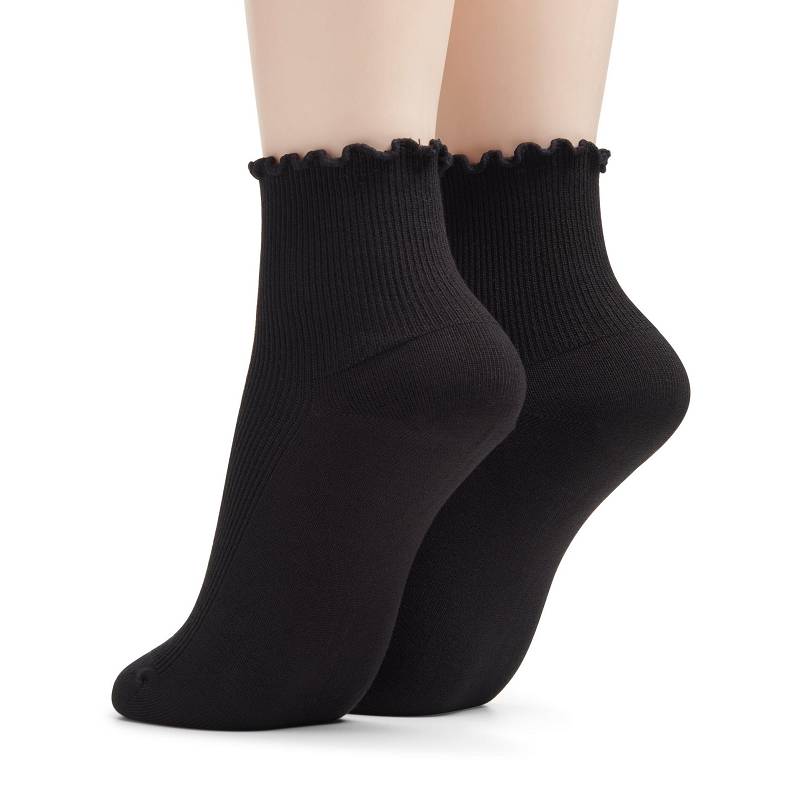 Clarks 2 Pack Rosewelt Crew Sock Negras Negras | CLKS-84640