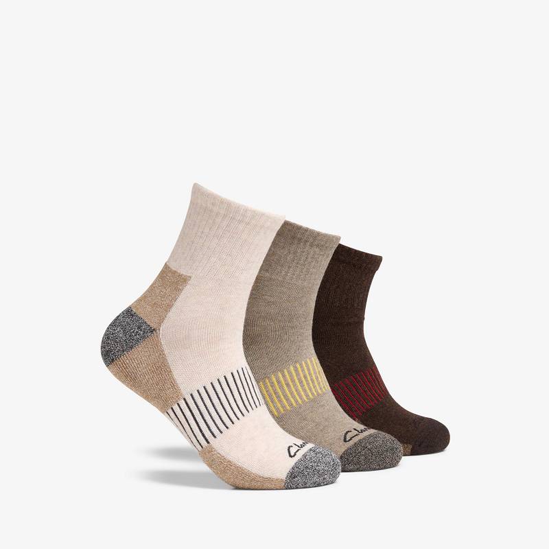 Clarks 3 Pack Ankle Sport Sock Marrones | CLKS-84195