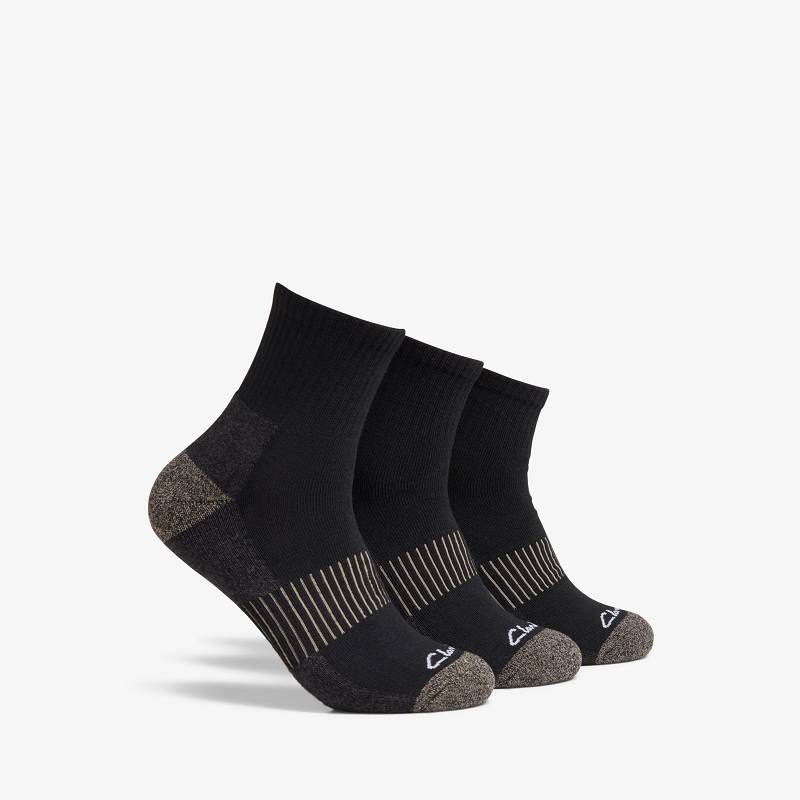 Clarks 3 Pack Ankle Sport Sock Negras | CLKS-84194