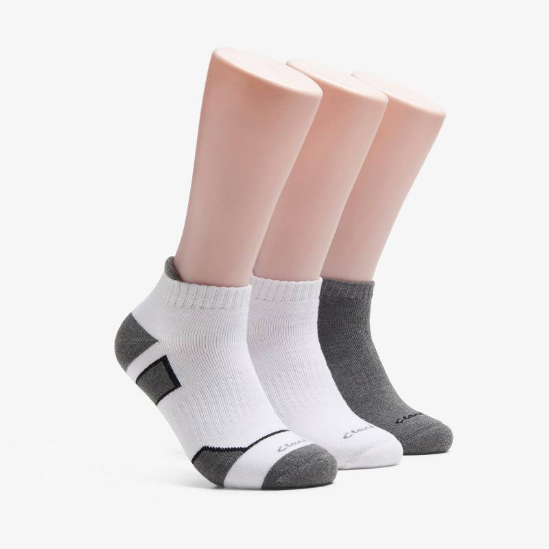 Clarks 3 Pack Athletic No Show Sock Multicolour | CLKS-84190