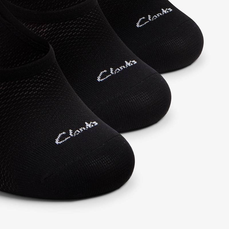 Clarks 3 Pack Liners Negras | CLKS-84187