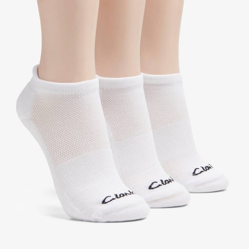 Clarks 3 Pack Solid Athletic Sock Blancas | CLKS-84639