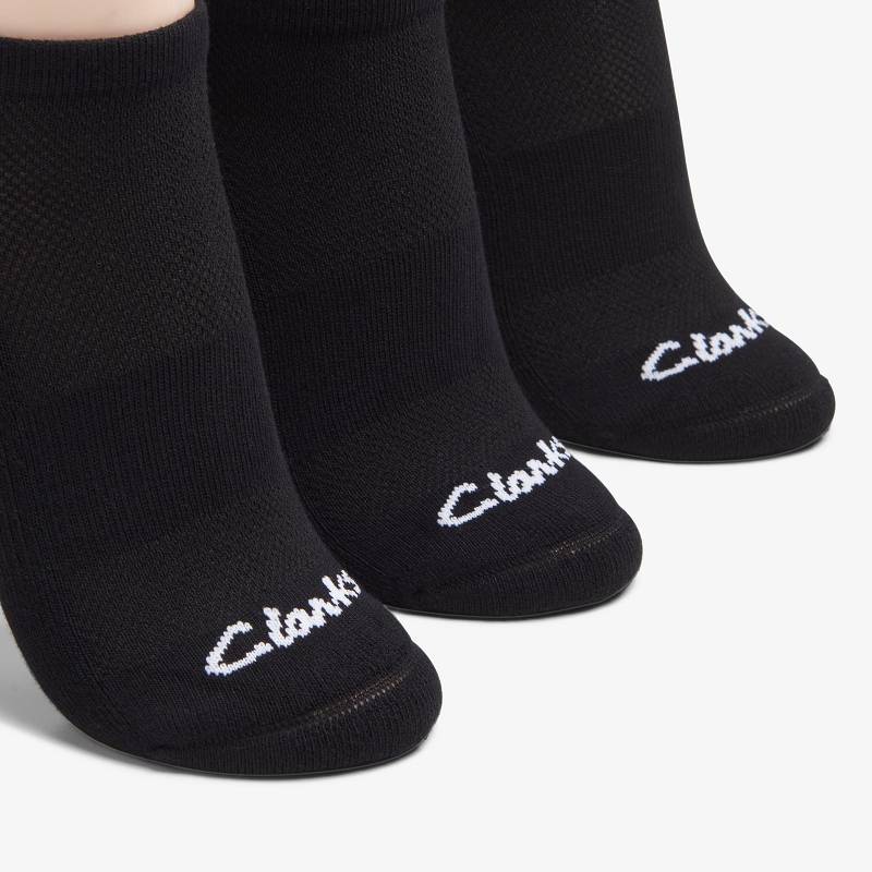 Clarks 3 Pack Solid Athletic Sock Negras | CLKS-84638