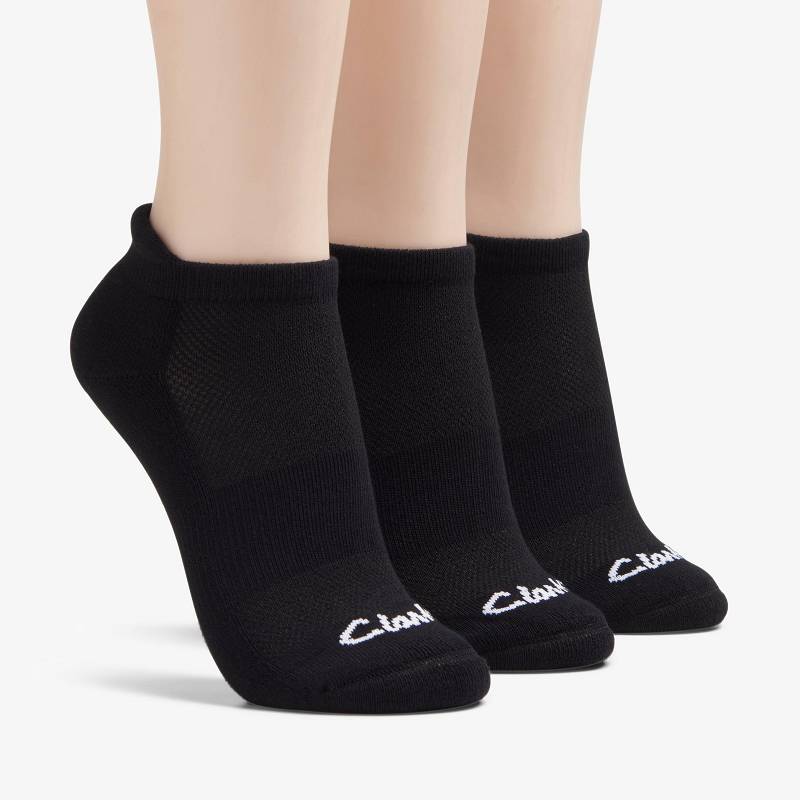 Clarks 3 Pack Solid Athletic Sock Negras | CLKS-84638