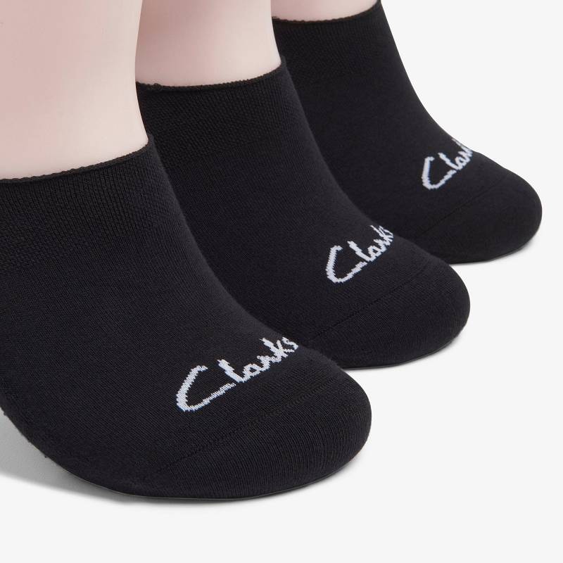 Clarks 3 pack Solid Liner Sock Negras | CLKS-84175