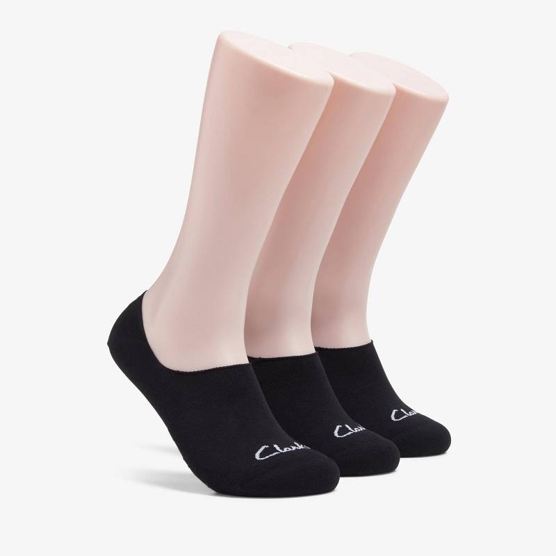 Clarks 3 pack Solid Liner Sock Negras | CLKS-84175