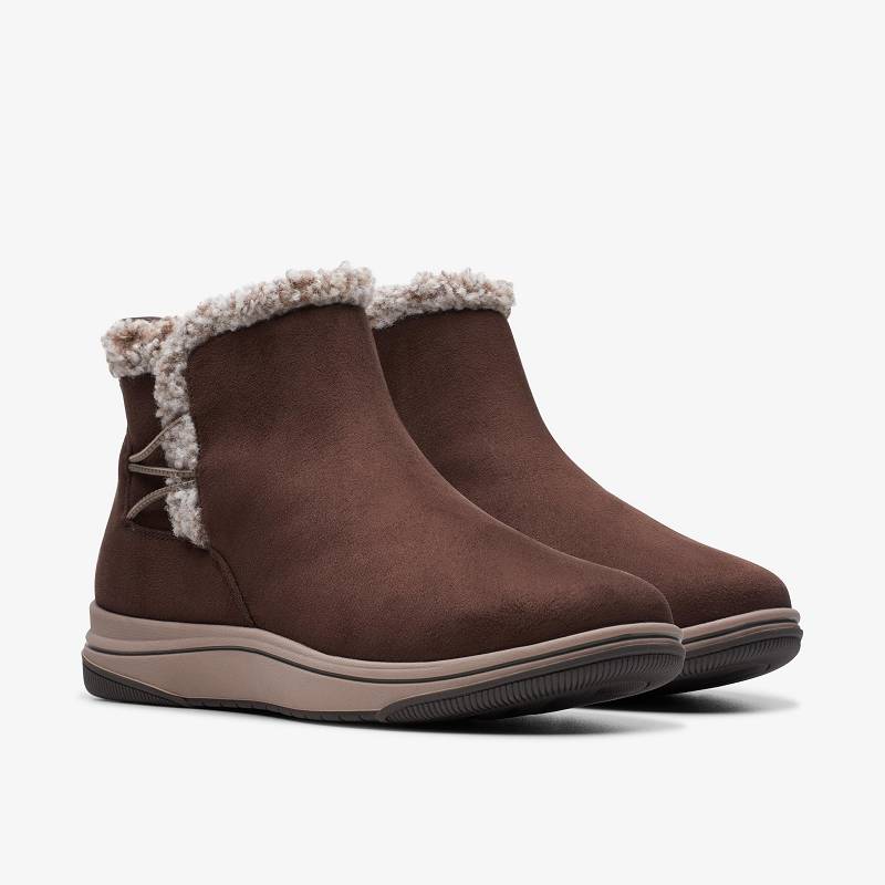 Clarks Breeze Fur Marrones Oscuro | CLKS-85468