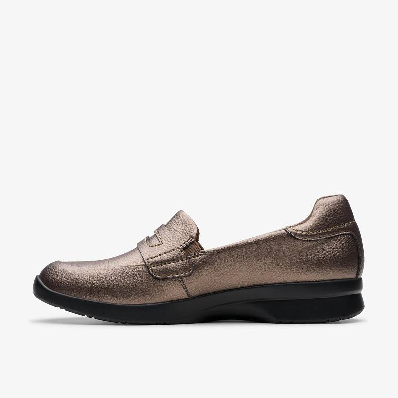 Clarks Ellowyn Penny Marrones Metal | CLKS-85367