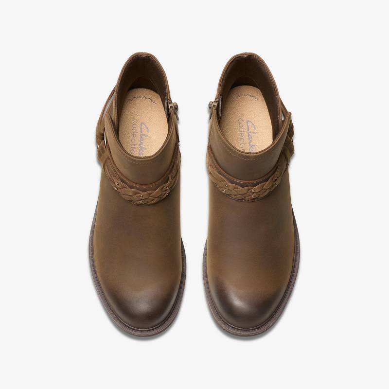 Clarks Hearth Kaylie Marrones Claro | CLKS-85590