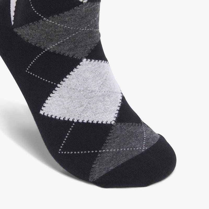 Clarks Mens Argyle Sock Negras Blancas | CLKS-84185