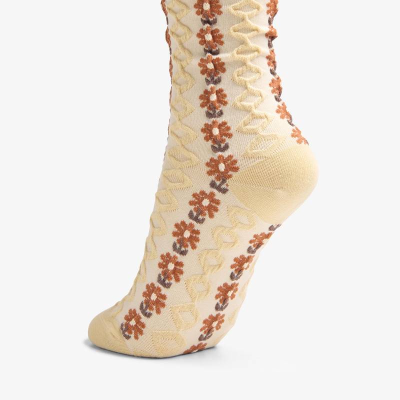 Clarks Raised Floral Sock Blancas | CLKS-84659