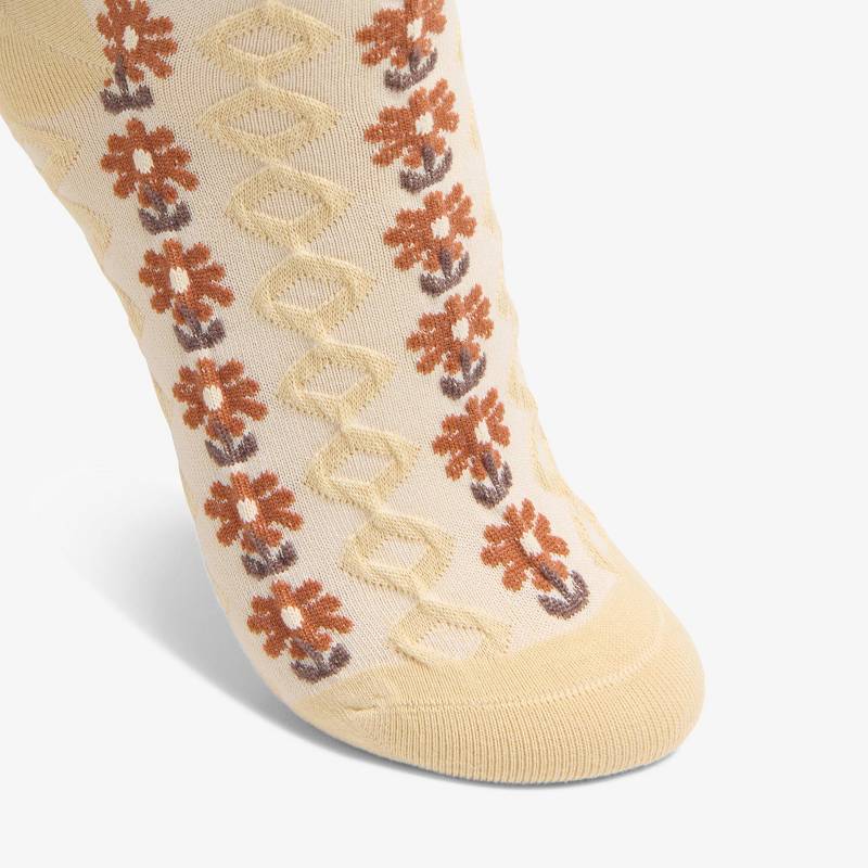 Clarks Raised Floral Sock Blancas | CLKS-84659