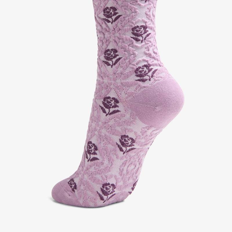 Clarks Raised Floral Sock Moradas | CLKS-84658