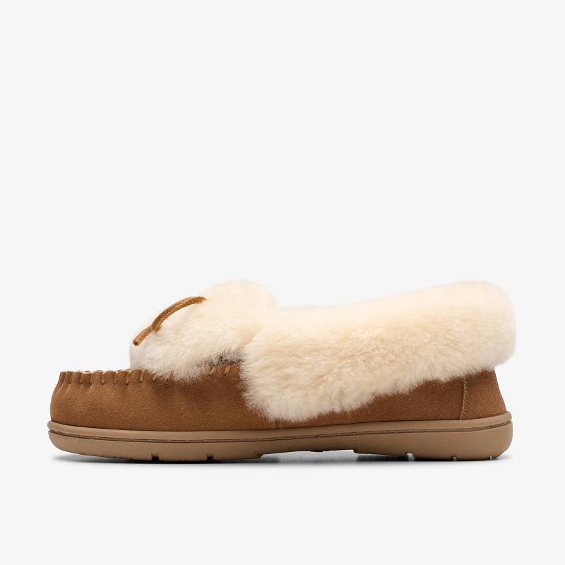 Clarks Roll Mocc Slippers Marrones | CLKS-84674