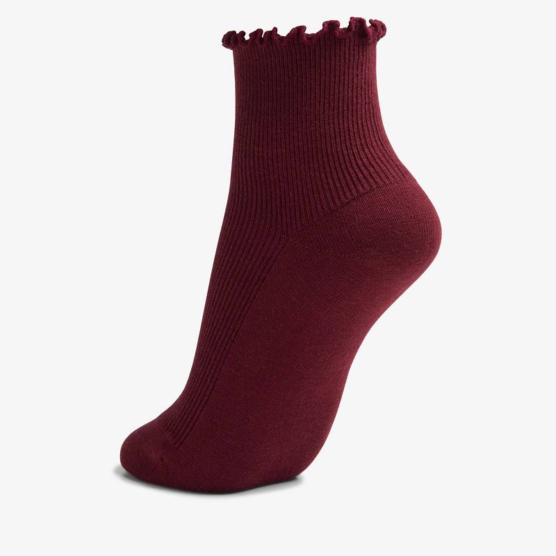 Clarks Rosewelt Crew Sock Burdeos | CLKS-84664