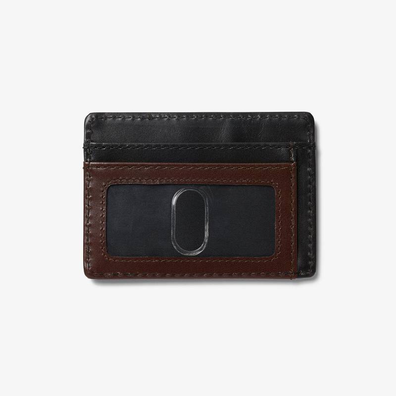 Clarks Shine Credit Card Holder Negras Marrones | CLKS-84159