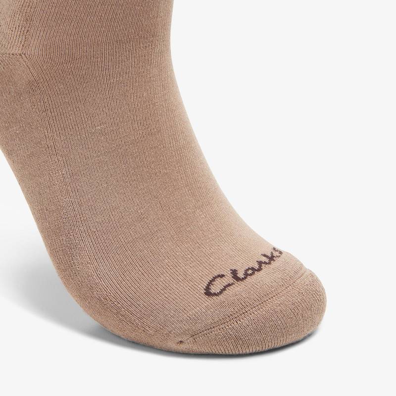 Clarks Solid Crew Sock Gris Marrones | CLKS-84177