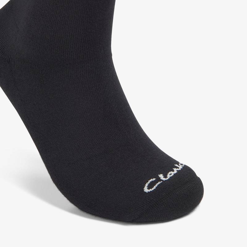 Clarks Solid Crew Sock Negras | CLKS-84179