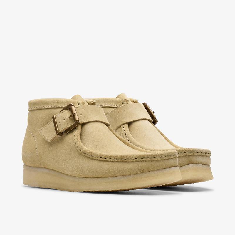 Clarks Walla Boot Buckle Beige | CLKS-85609