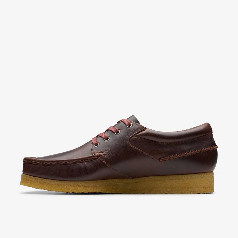 Clarks Wallabee Boat Rojas Oscuro | CLKS-84501