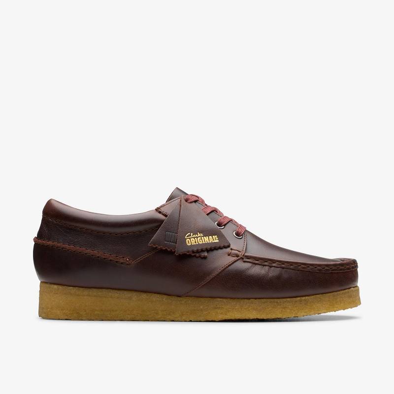 Clarks Wallabee Boat Rojas Oscuro | CLKS-84501