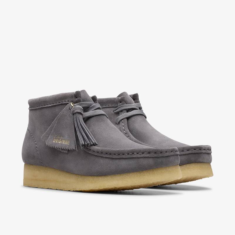 Clarks Wallabee Boot Gris Azules | CLKS-85553