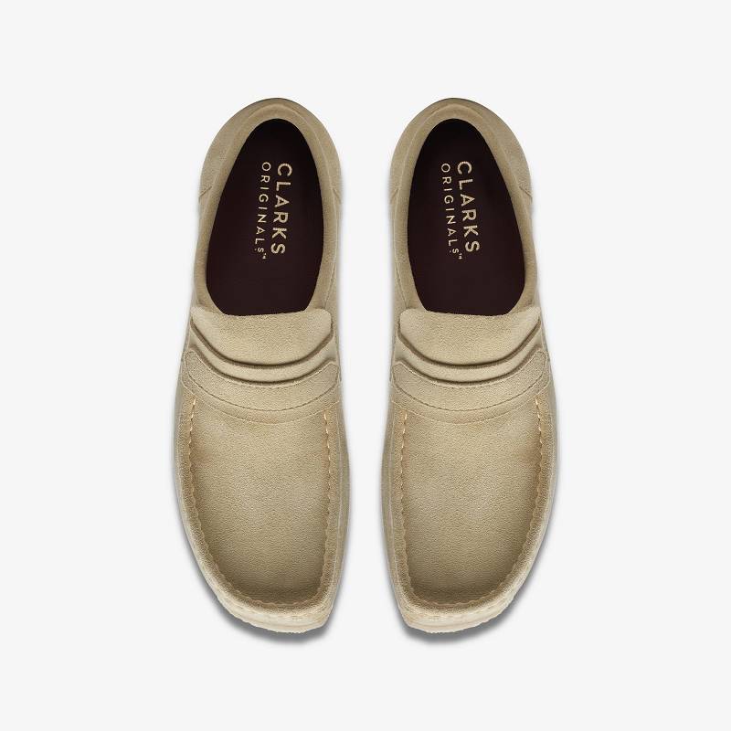 Clarks Wallabee Loafer Beige | CLKS-84299