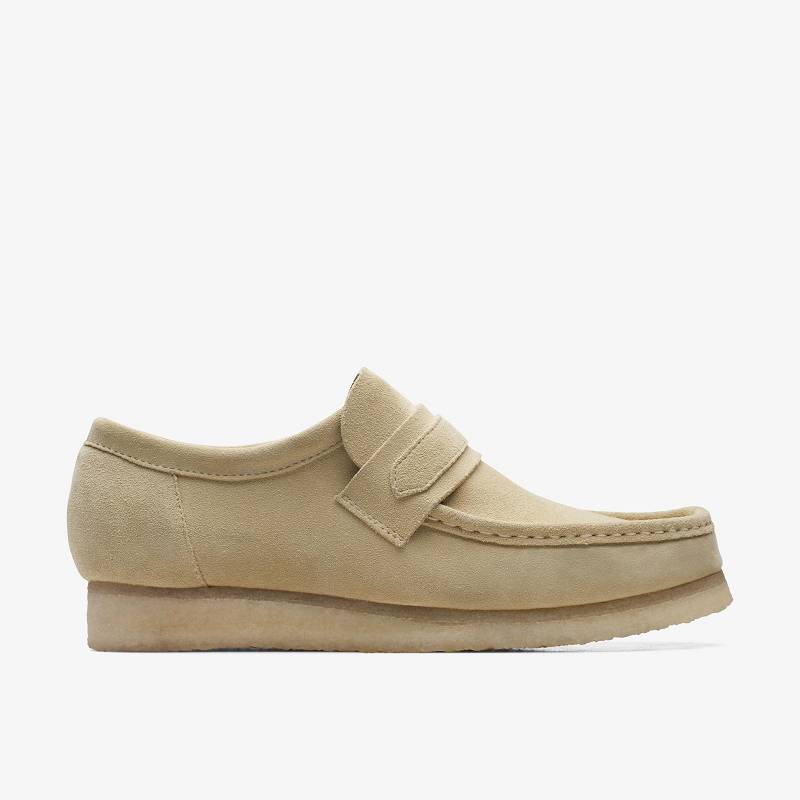 Clarks Wallabee Loafer Beige | CLKS-84299