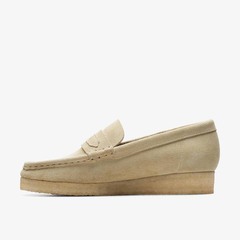 Clarks Wallabee Loafer Beige | CLKS-84821