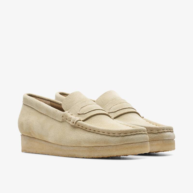 Clarks Wallabee Loafer Beige | CLKS-84821