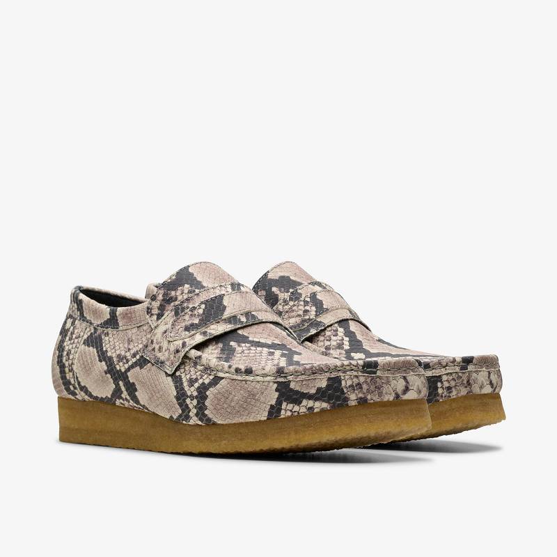 Clarks Wallabee Loafer Gris Serpent | CLKS-84297