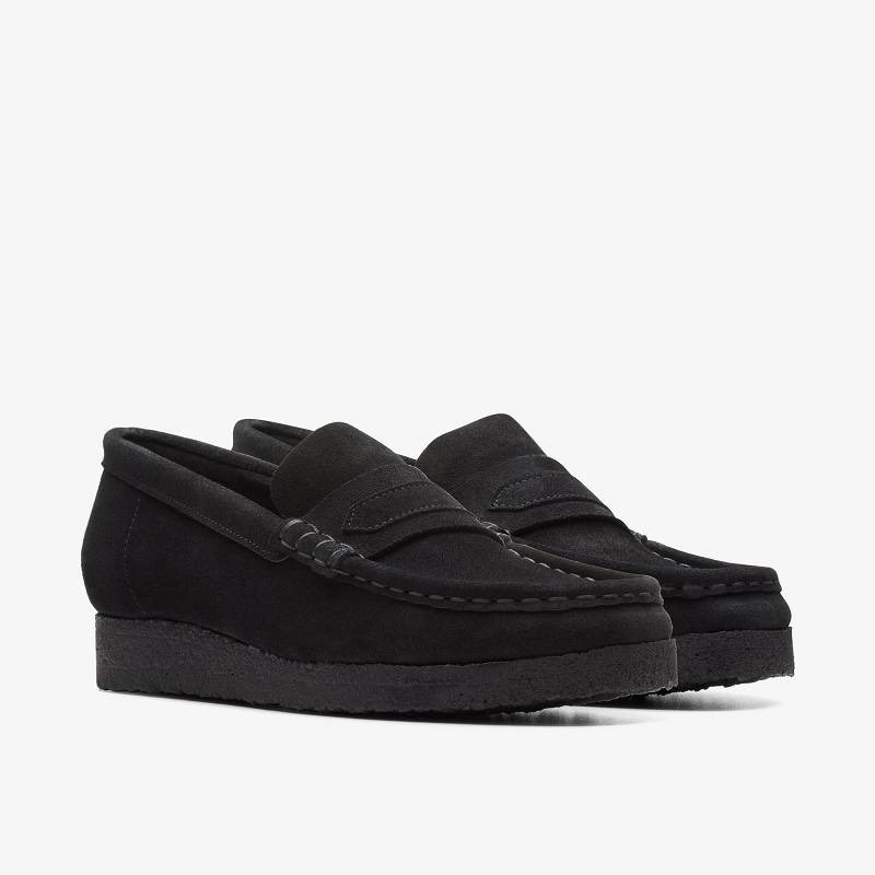 Clarks Wallabee Loafer Negras | CLKS-84823