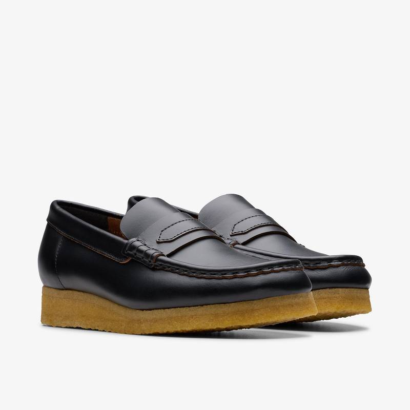 Clarks Wallabee Loafer Negras | CLKS-84824