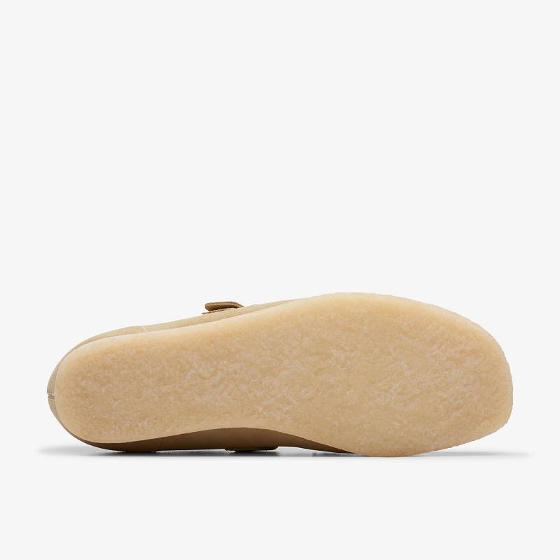 Clarks Wallabee T-Bar Beige | CLKS-85414