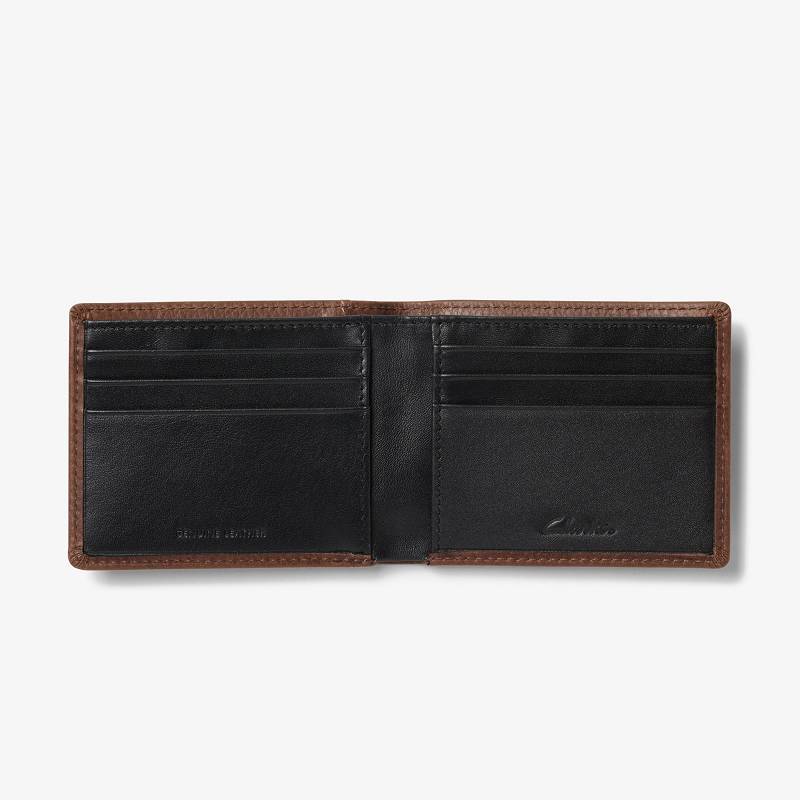 Clarks Weathered Pebble Slimfold Wallet Marrones | CLKS-84163